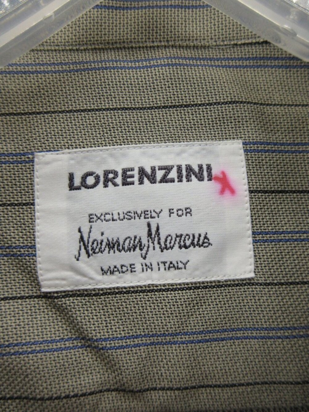 VINTAGE Lorenzini Shirt XXL Neiman Marcus Button Up Striped Italy NEW - Picture 11 of 14